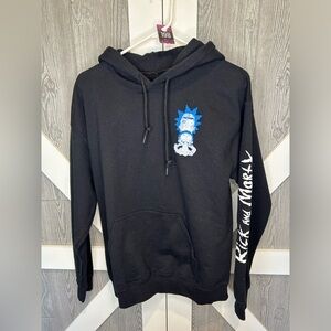 198. Adult Swim Rick & Morty Black Graphic Hoodie
